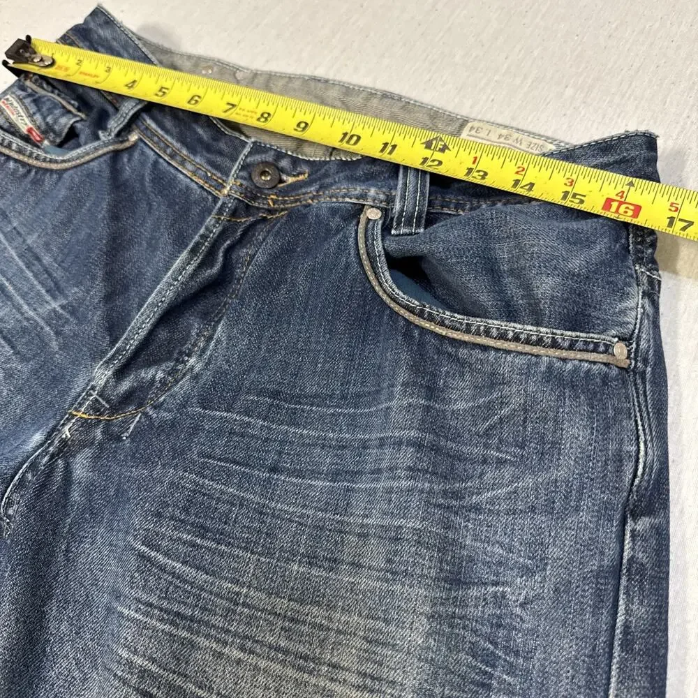 DIESEL INDUSTRY MEN'S JEANS PADDOM SPECIAL STRAIGHT REG 34 (32x32) Whiskering